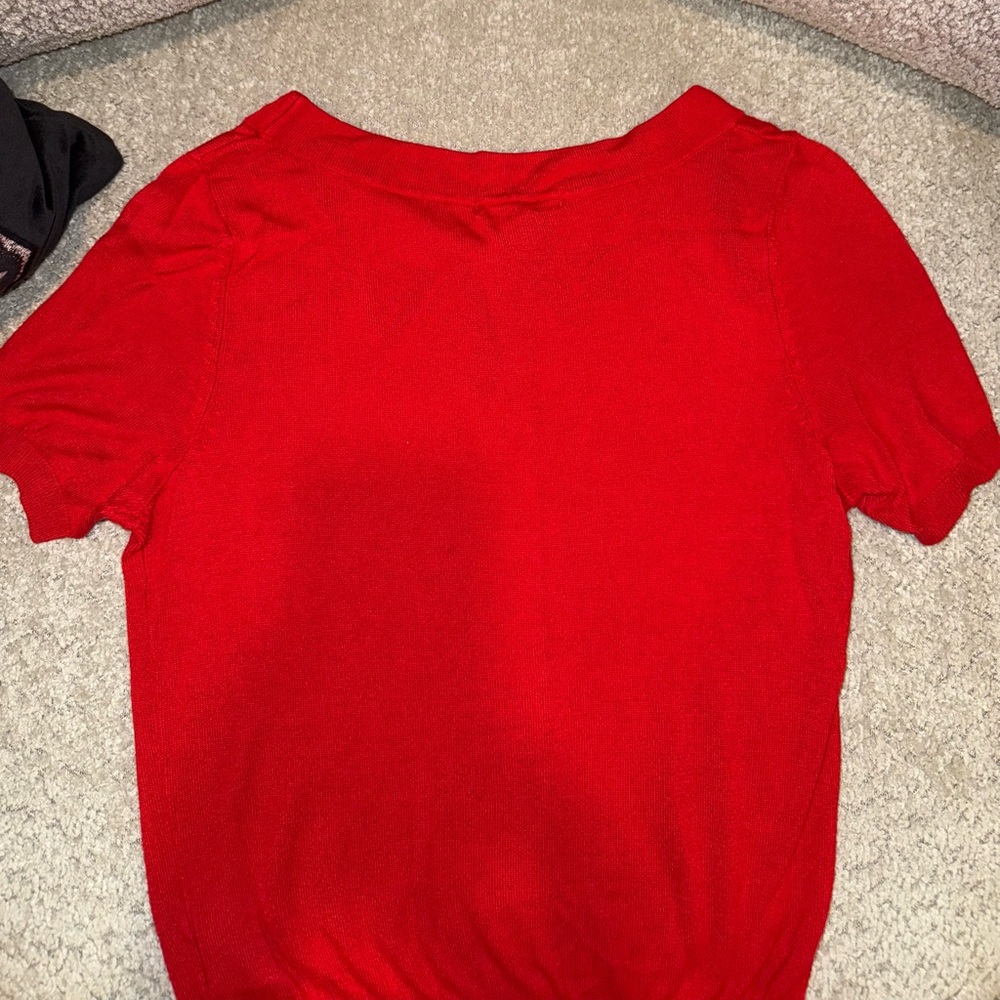 H&M Bright Red Knit Top - Picture 4 of 7